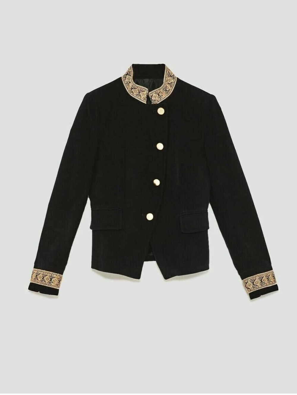 NWOT Zara black velvet Blazer